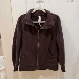 Lululemon Brown Zip-Up Fleece Jacket